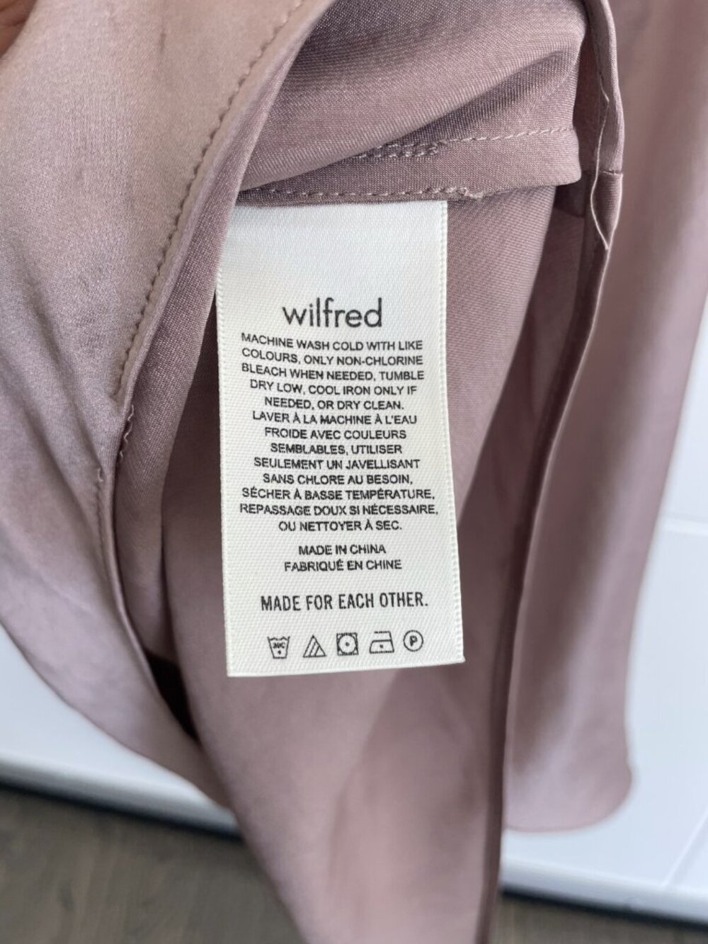 Wilfred Aritzia Only Slip Satin Midi Dress Dusty Mauve - XS - Picture 6 of 6